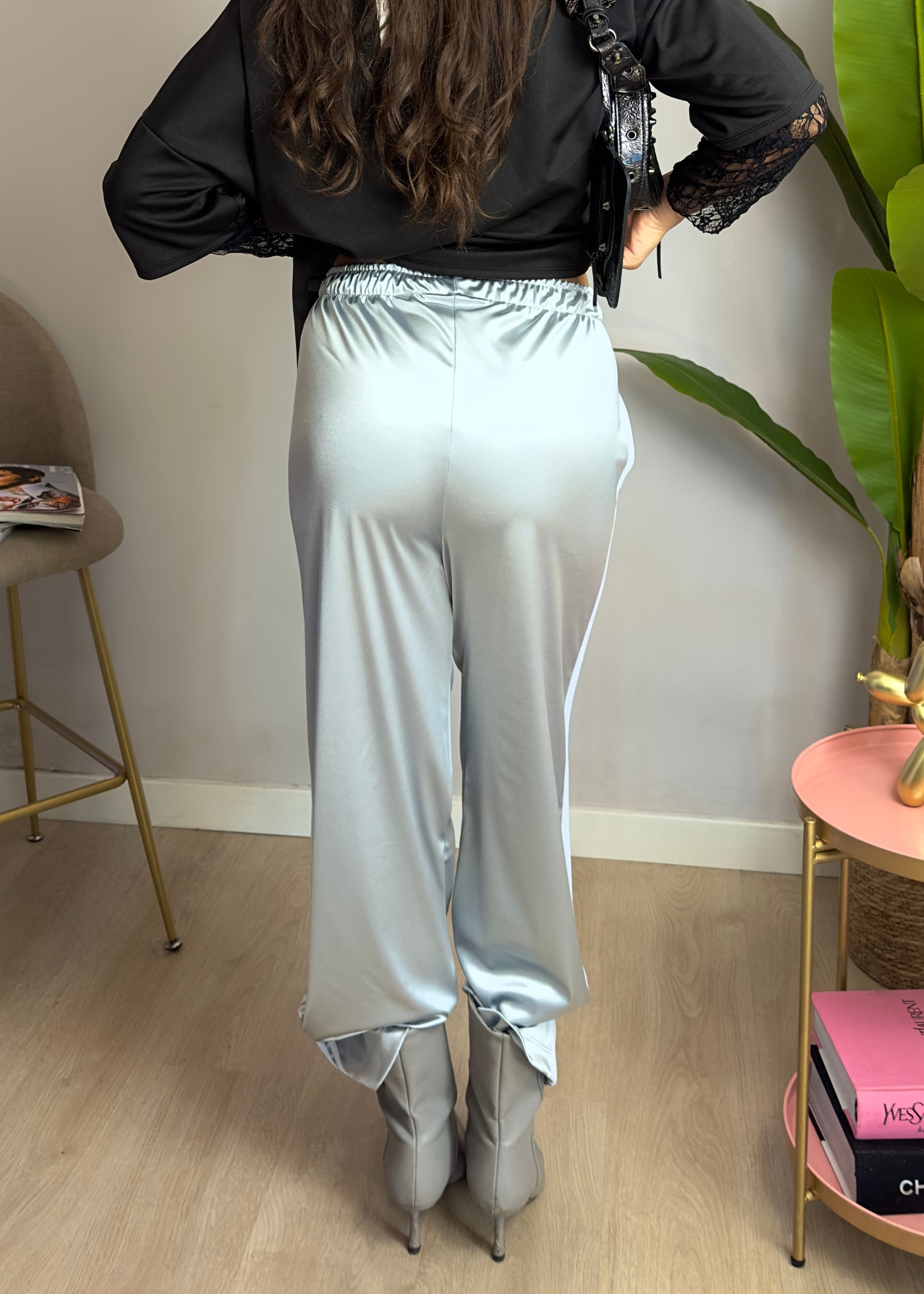 Pantalone sporty perla